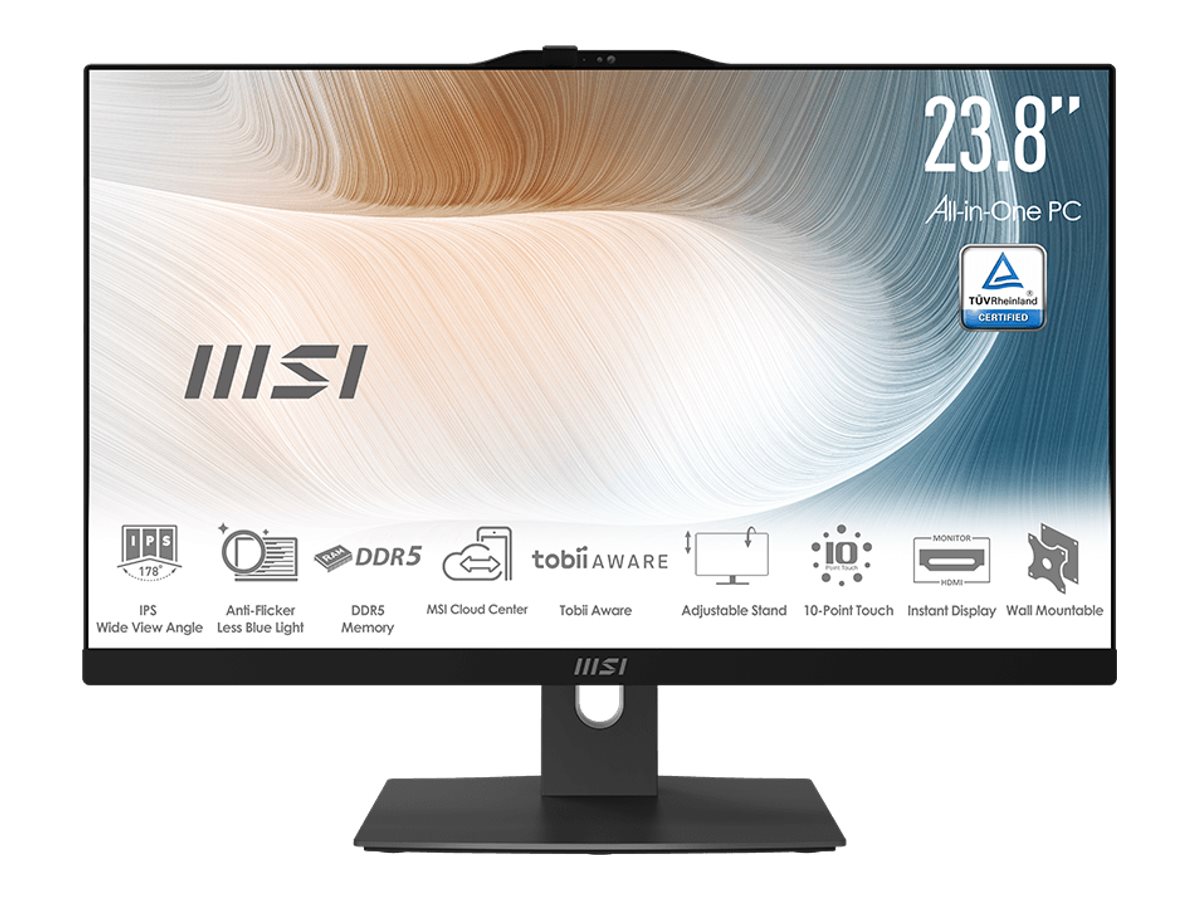 MSI Modern AM242P 1M-2088XEU Intel Core 5 120U 23.8inch FHD 16GB 512GB SSD WiFi+BT Keyboard+Mouse NOOS 3Y Black