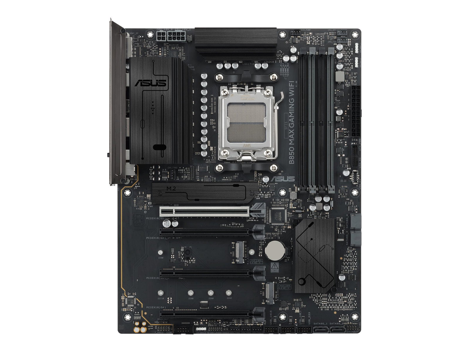ASUS B850 MAX GAMING WIFI ATX motherboard 4xDDR5 1xPCIe 5.0 3xM.2 1xHDMI 1xDisplayPort 4xSATA