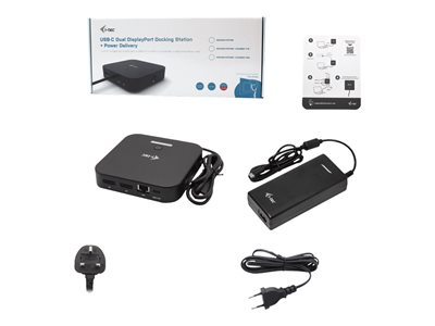 I-TEC USB-C Dual Display MST DS 2x DP 1x GLAN 3x USB 3.1 2x USB 2.0 1x USB-C-DatA 1x Audio/Mic Jack 1x 100W USB-C PD + Charger 112W