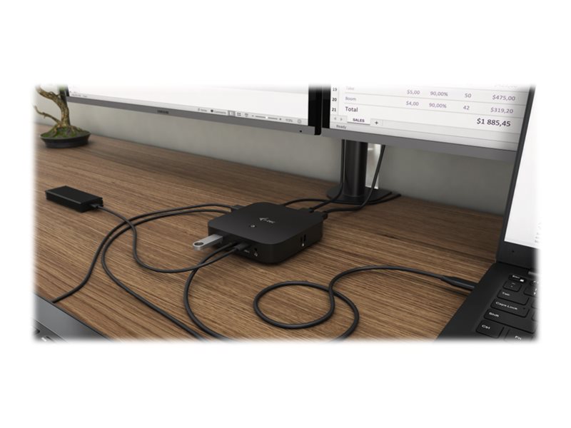I-TEC USB-C Dual Display MST DS 2x DP 1x GLAN 3x USB 3.1 2x USB 2.0 1x USB-C-DatA 1x Audio/Mic Jack 1x 100W USB-C PD + Charger 112W