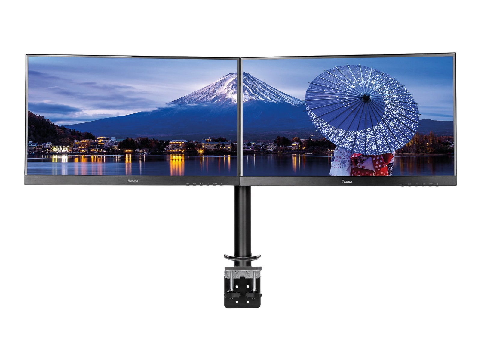 IIYAMA DS1002C-B1 Dual-Monitor bracket for Displays from 10-30inch VESA 75x75 mm or 100100 mm weight 10kg (P)