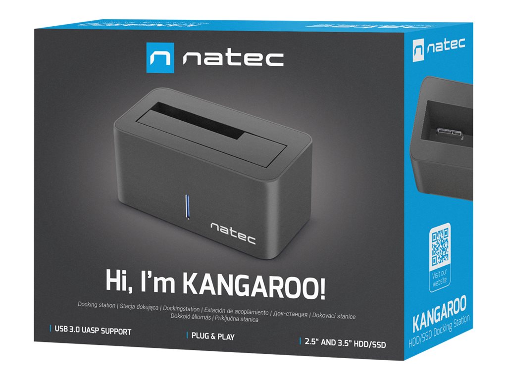 NATEC NSD-0954 Docking Station KANGAROO Sata 2.5/3.5inch HDD USB 3.0 + AC adapter