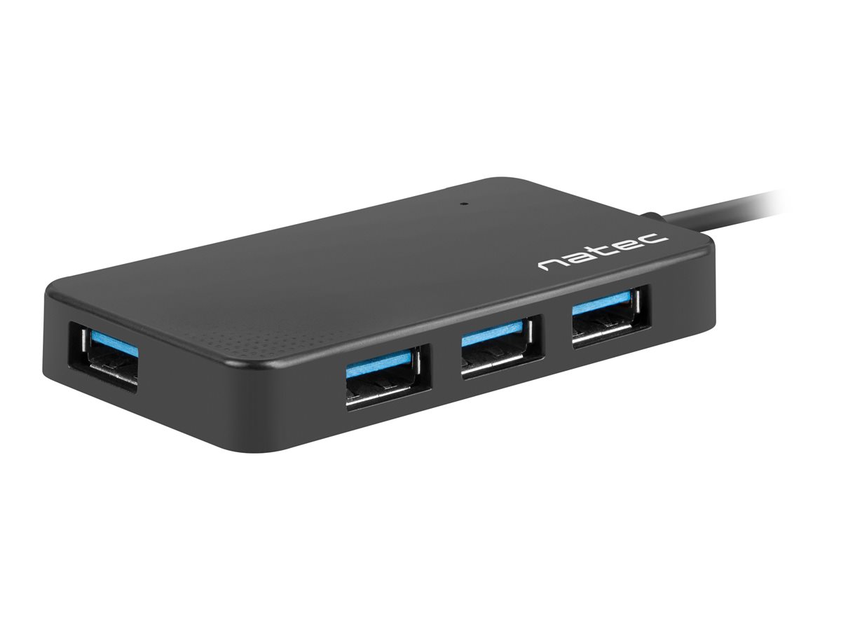 NATEC NHU-1342 Hub USB 3.0 Moth 4-ports Black