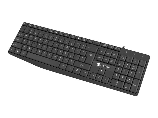 NATEC Keyboard Nautilus US slim black