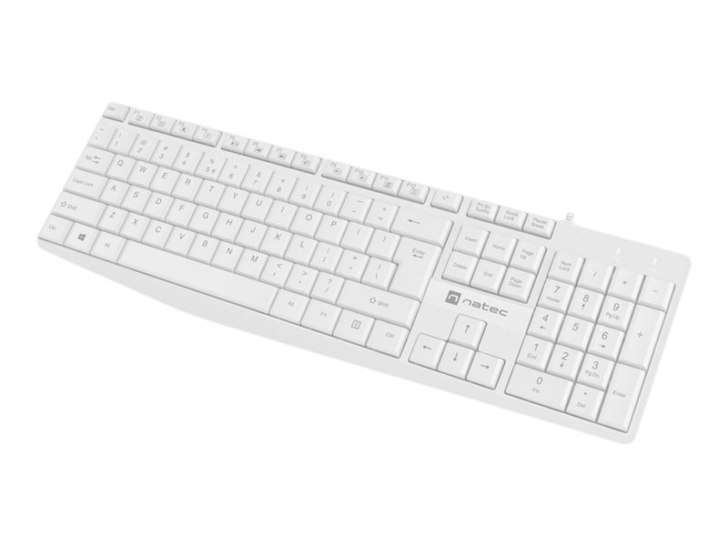 NATEC Keyboard Nautilus US slim white