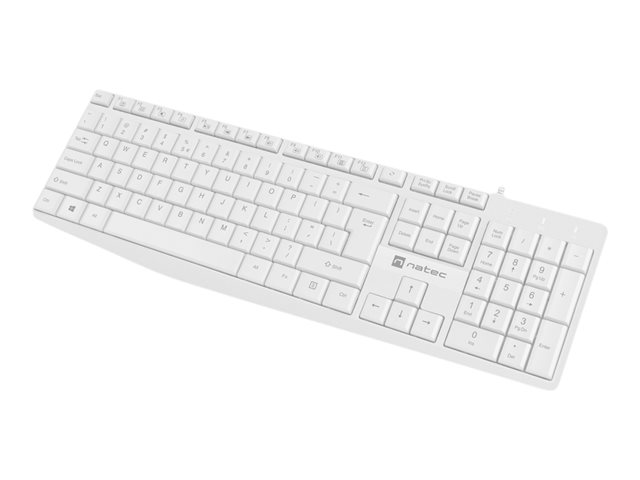 NATEC Keyboard Nautilus US slim white
