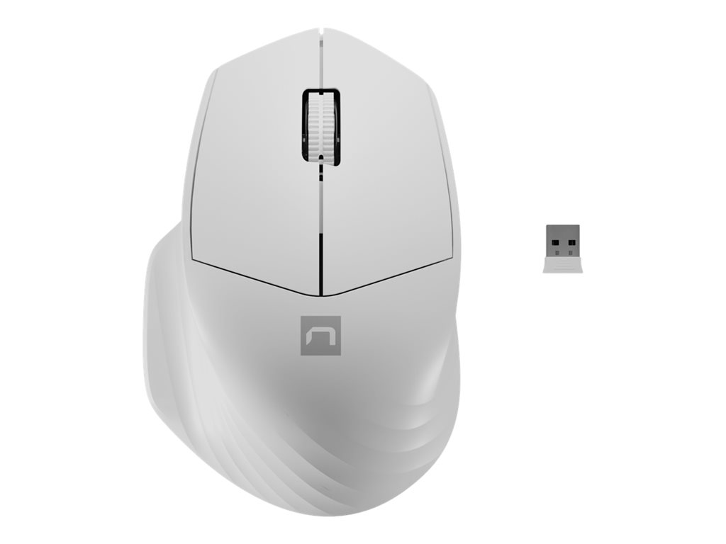 NATEC Wireless mouse Siskin 2 1600DPI Bluetooth 5.0 + 2.4Ghz white