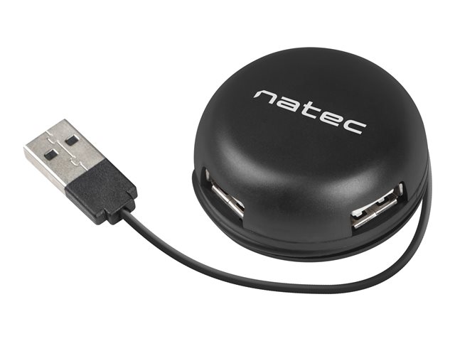 NATEC NHU-1330 Hub USB 2.0 BUMBLEBEE 4-ports Black