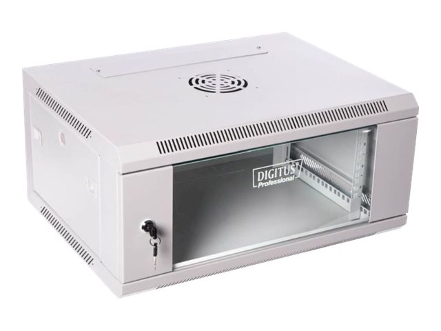 DIGITUS DN-W19 06U/450 Wallmount cabinet 6U 600x450mm grey RAL 7035