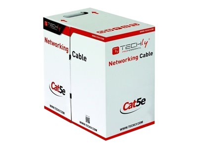 TECHLY 029167 TechlyPro F/UTP Cat5e outdoor network bulk cable 4x2 solid CCA 305m box black