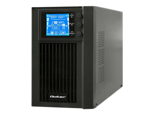 QOLTEC 53042 Uninterruptible power supply On-line 1kVA 800W LCD USB