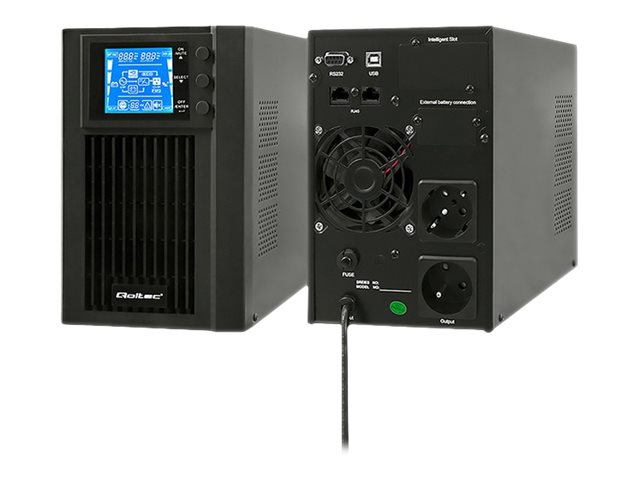 QOLTEC 53042 Uninterruptible power supply On-line 1kVA 800W LCD USB