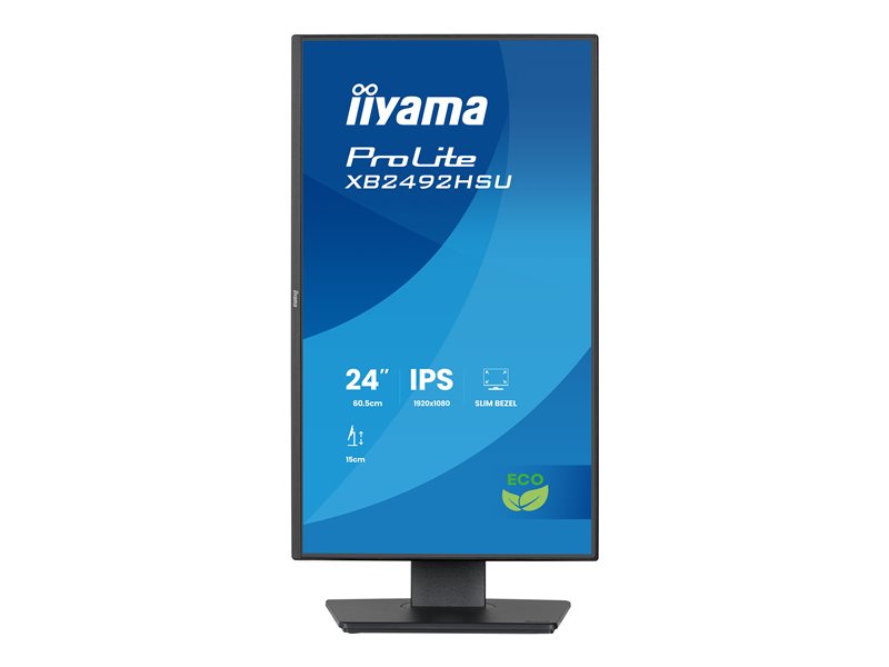 IIYAMA XB2492HSU-B1 24inch IPS FHD 4-side slim bezel EyeSafe 2.0 120Hz 300cd/m2 3ms HDMI DP USB 2x3.2 Speakers 15cm Height Adj.