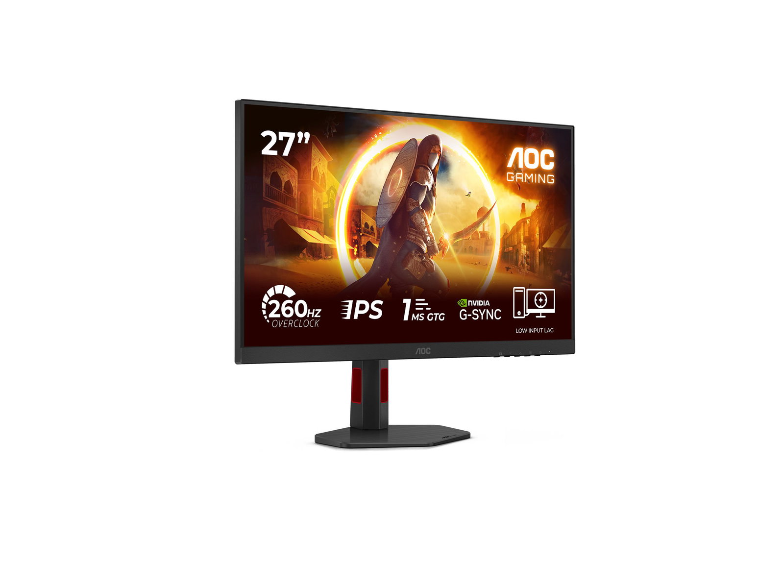 AOC 27G4ZR Gaming 27inch 16:9 Fast IPS 260Hz 1920x1080 HAS 130mm 2xHDMI 2.0 DP 1.4