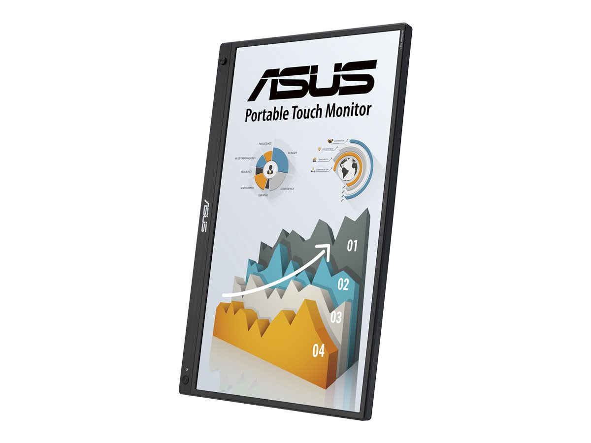 ASUS ZenScreen Touch MB16AMTR portable monitor 15.6inch IPS FHD WLED 16:9 60Hz 250cd/m2 5ms HDMI USB-C 2x1W Speakers Black+Dark Gray