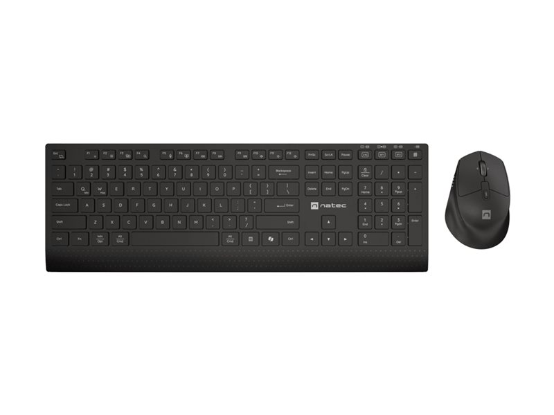 NATEC wireless set 2in1 Stingray 2 US keyboard + mouse tilt wheel