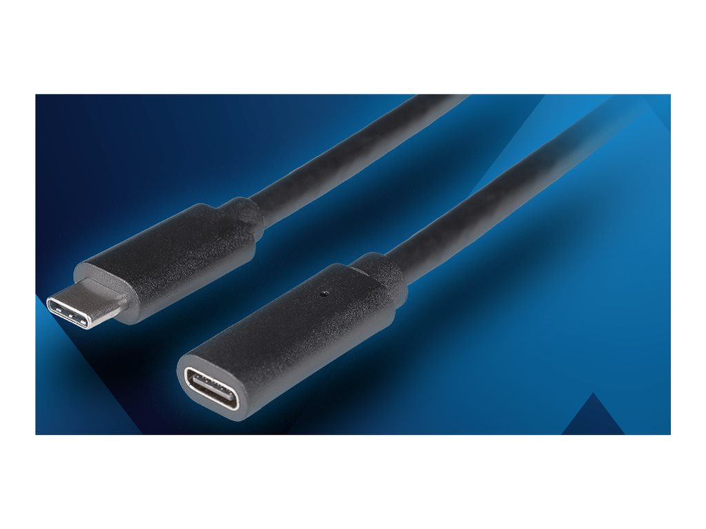 LANBERG Extension cable USB-C 3.1 M/F 1.5M black