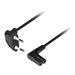 LANBERG CEE 7/16->IEC 320 C7 Power Cord 3m Angled VDE Black