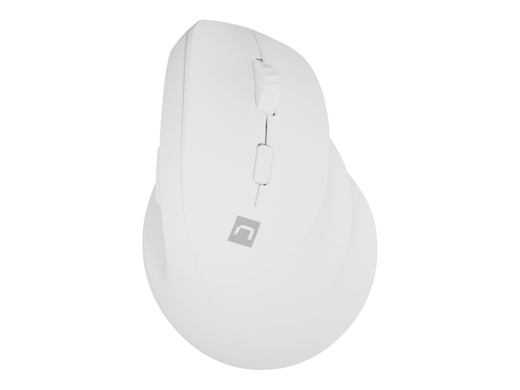 NATEC Vertical mouse Crake 2 2400DPI wireless Bluetooth 5.0+2.4Ghz white