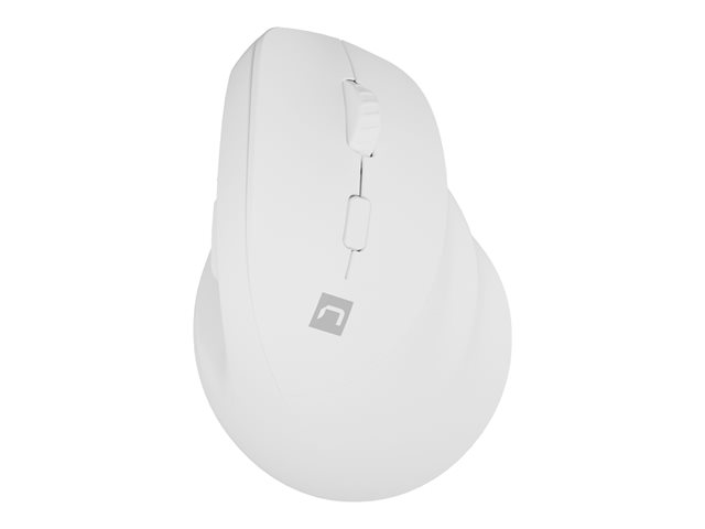 NATEC Vertical mouse Crake 2 2400DPI wireless Bluetooth 5.0+2.4Ghz white