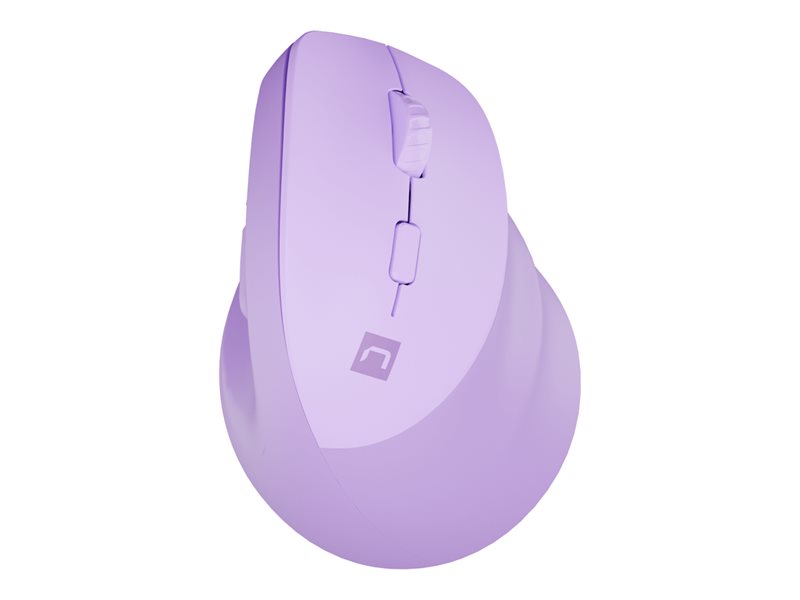 NATEC Vertical mouse Crake 2 2400DPI wireless Bluetooth 5.0+2.4Ghz pure lavender