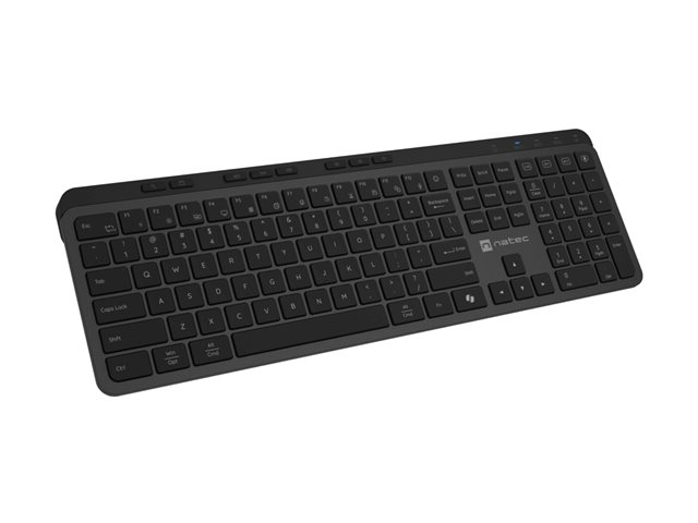NATEC KEYBOARD MEDUSA US LAYOUT WIRELESS BT + 2.4GHZ X-SCISSORS SLIM