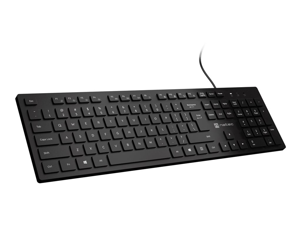 NATEC keyboard Herring US black slim