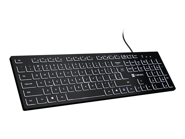 NATEC keyboard Herring Glow US white backlight