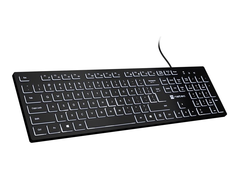NATEC keyboard Herring Glow US white backlight