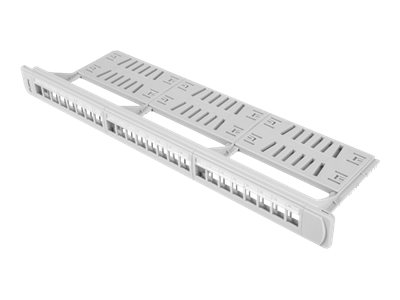 LANBERG PPKS-1124-S keystone Patch Panel 19inch with organizer 24 port 1U grey