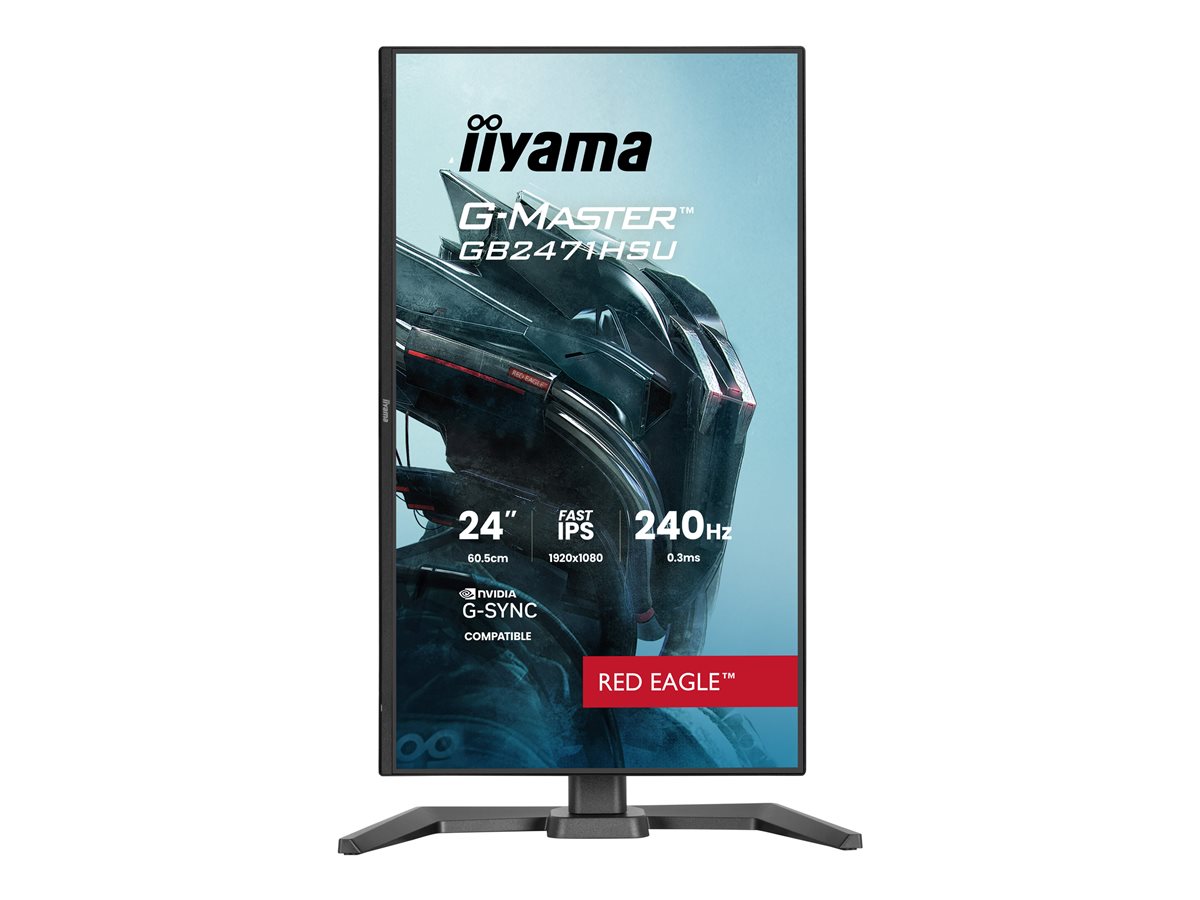 IIYAMA GB2471HSU-B1 24inch Fast IPS Gaming G-Master Red Eagle FreeSync Premium G-Sync Compatible 1920x1080 240Hz 350cd/m