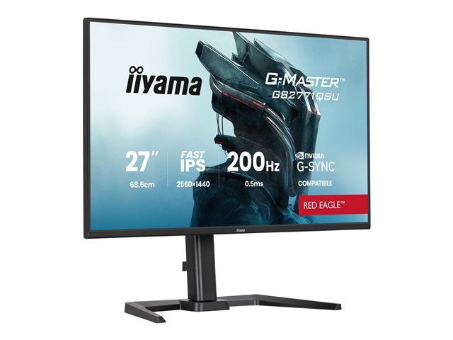 IIYAMA GB2771QSU-B1 27inch Fast IPS Gaming G-Master Red Eagle FreeSync Premium G-Sync Compatible 2560x1440 200Hz 350cd/m