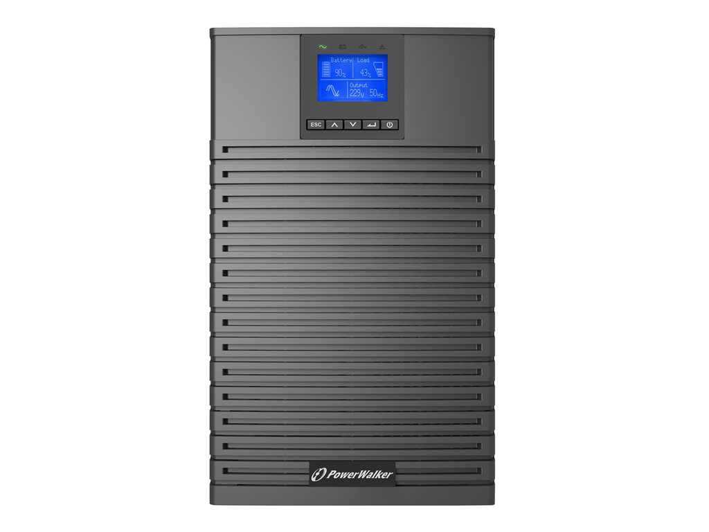 POWERWALKER UPS On-Line VFI 3000 ICT IOT 1/1 phase 3000VA PF1 8x IEC C13 outlets + C20 C19 USB/RS232 EPO LCD