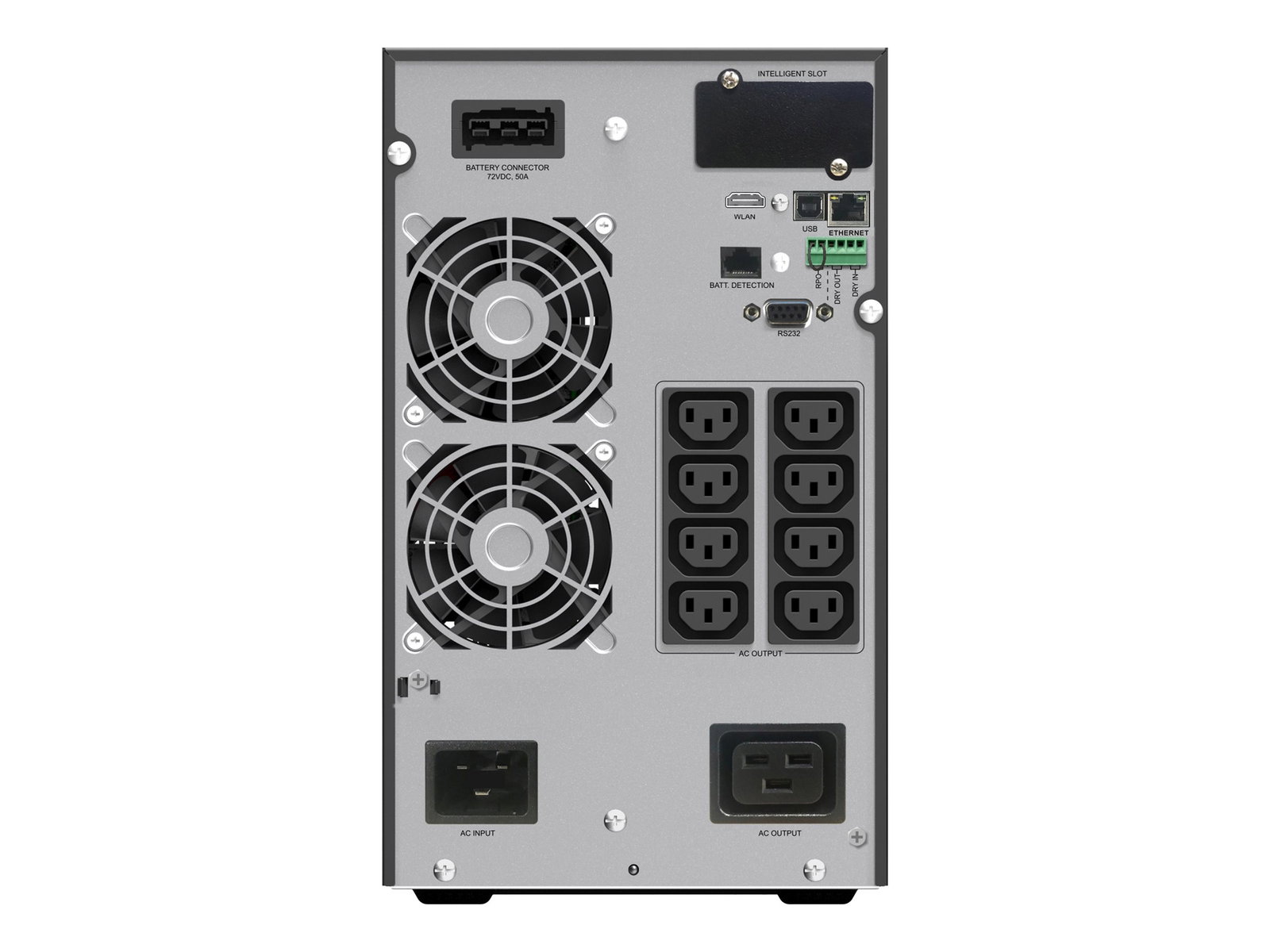 POWERWALKER UPS On-Line VFI 3000 ICT IOT 1/1 phase 3000VA PF1 8x IEC C13 outlets + C20 C19 USB/RS232 EPO LCD