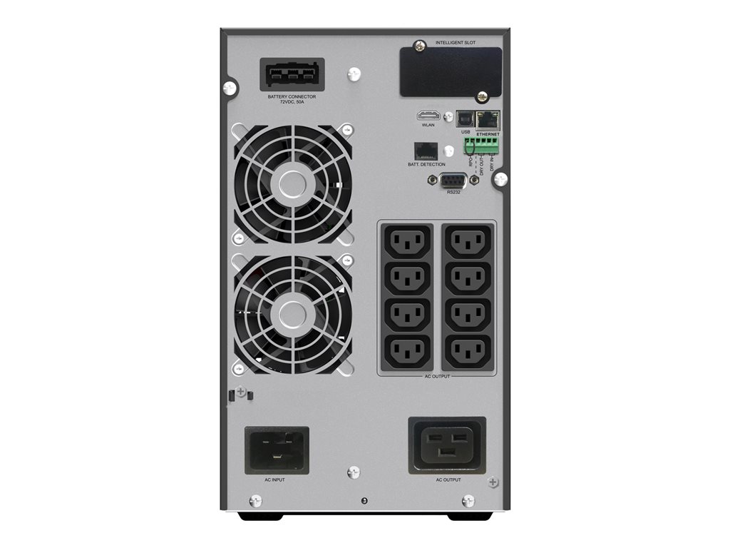 POWERWALKER UPS On-Line VFI 3000 ICT IOT 1/1 phase 3000VA PF1 8x IEC C13 outlets + C20 C19 USB/RS232 EPO LCD