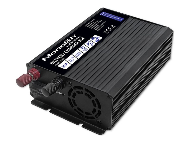 QOLTEC 51955 Smart Monolith charger for LiFePO4 AGM GEL SLA batteries 30A 12V