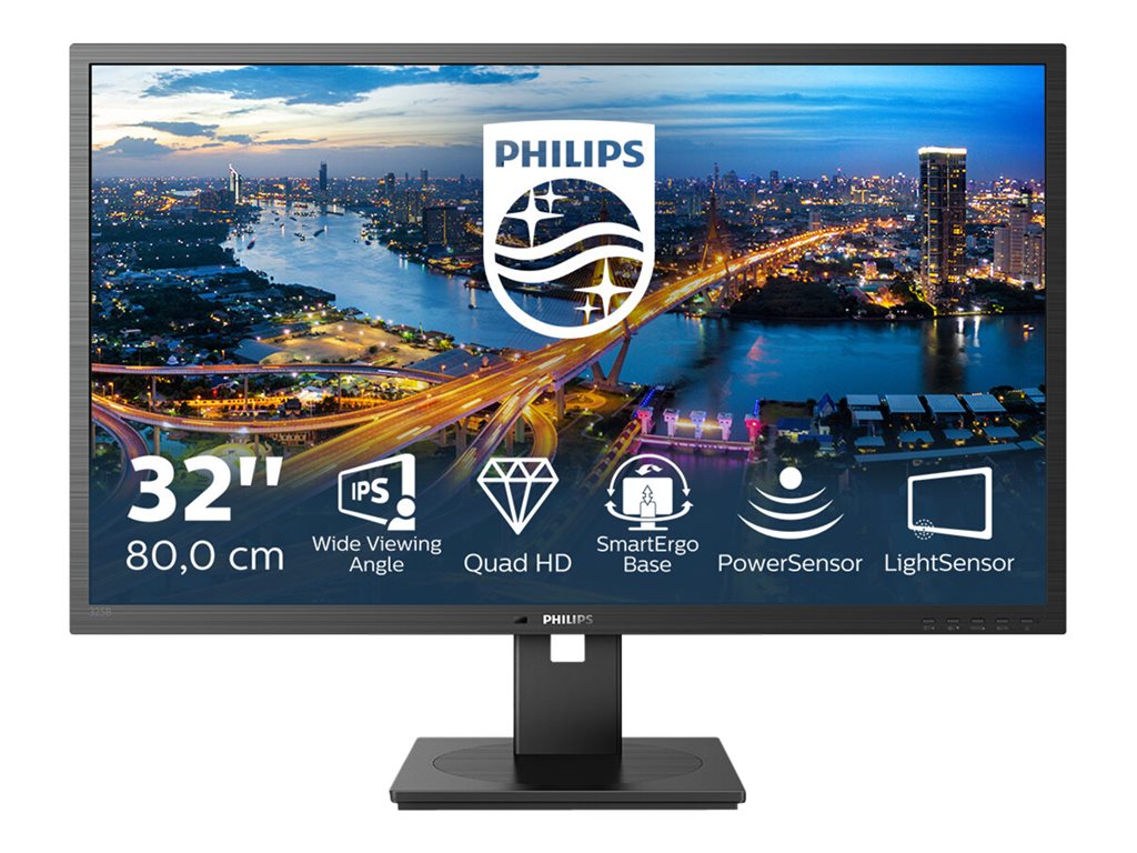 PHILIPS 325B1L/00 31.5inch 2560x1440 IPS Flat H/A 180 75Hz USB HUB SPEAKERS POWER/LIGHT SENSOR DPx1 HDMIx2