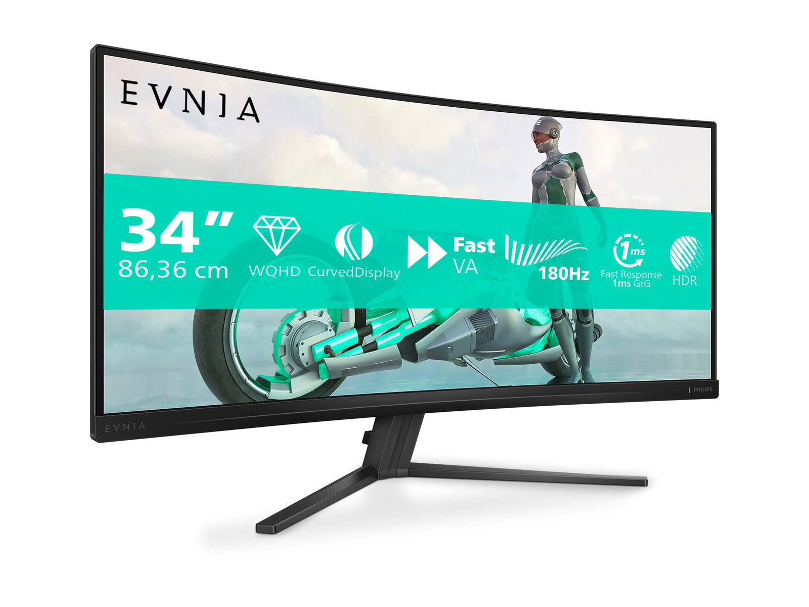 PHILIPS 34M2C3500L 34inch OLED 3440x1440 HDMI Black/Grey