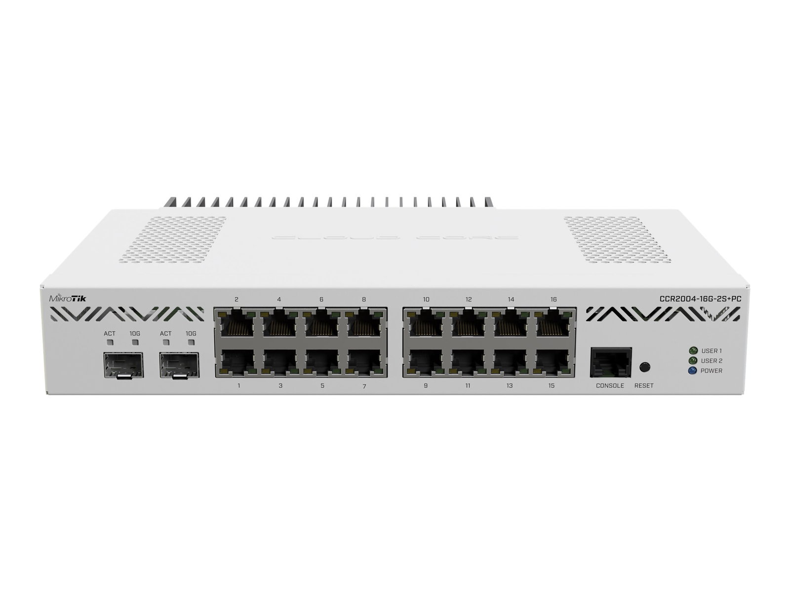 MIKROTIK CCR2004-16G-2S+RM Router 16x RJ45 1000Mb/s 2x SFP+