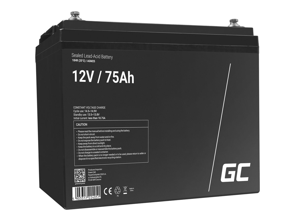 GREENCELL Battery AGM 12V 75 Ah
