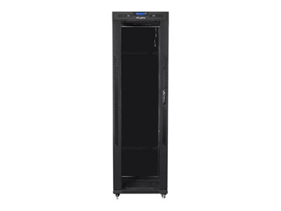 LANBERG free standing rack 19inch cabinet 42U 600x800 glass door LCD flat pack black