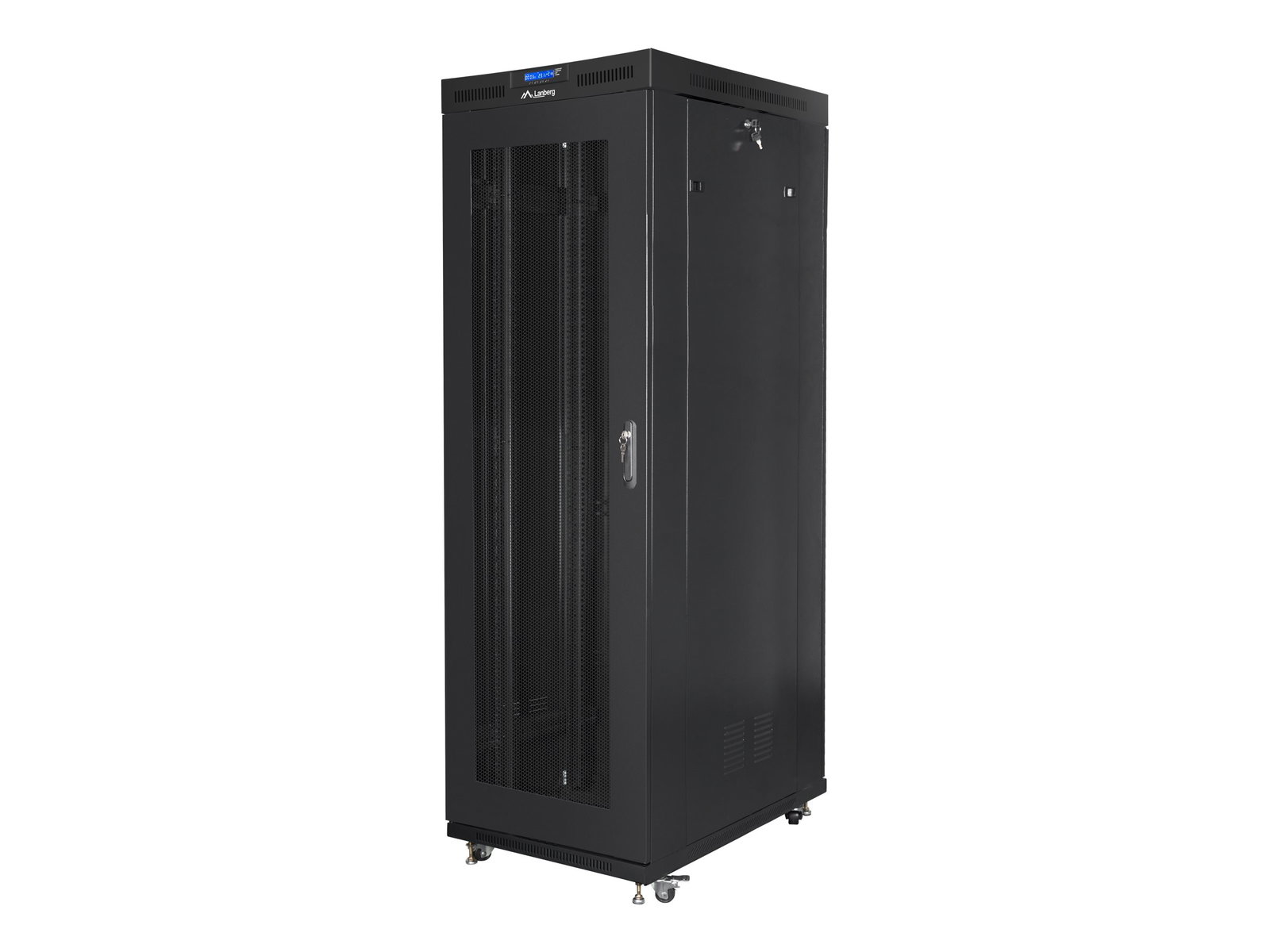 LANBERG free standing rack 19inch cabinet 37U 800x1000 mesh door LCD flat pack black