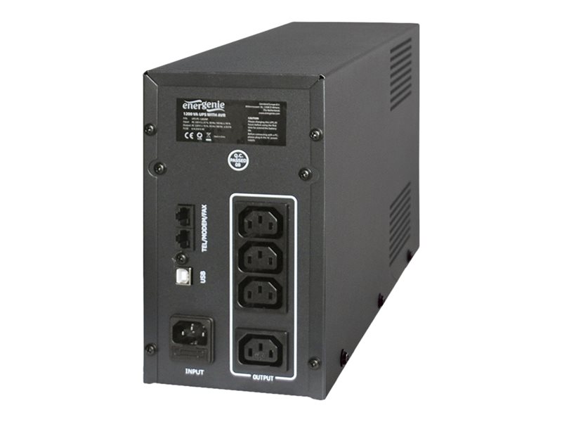 GEMBIRD 1200 VA UPS with AVRPrevents data loss and provides backup power