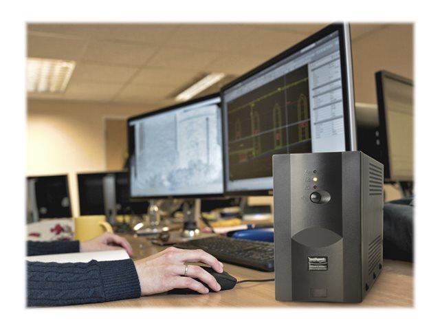 GEMBIRD 1200 VA UPS with AVRPrevents data loss and provides backup power
