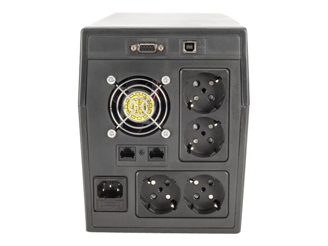 DIGITUS Line-Interactive UPS 1000VA/600W 12V/7Ah x2 battery 4x CEE 7/7 AVR USB RS232 RJ11/RJ45 LCD display