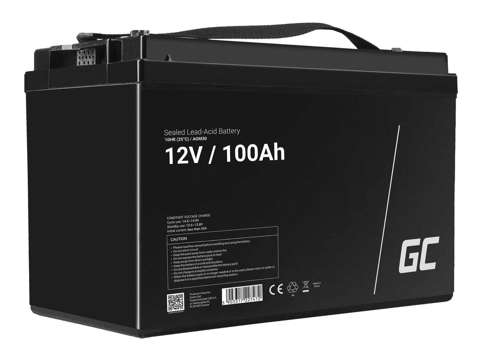 GREENCELL Battery AGM 12V 100Ah