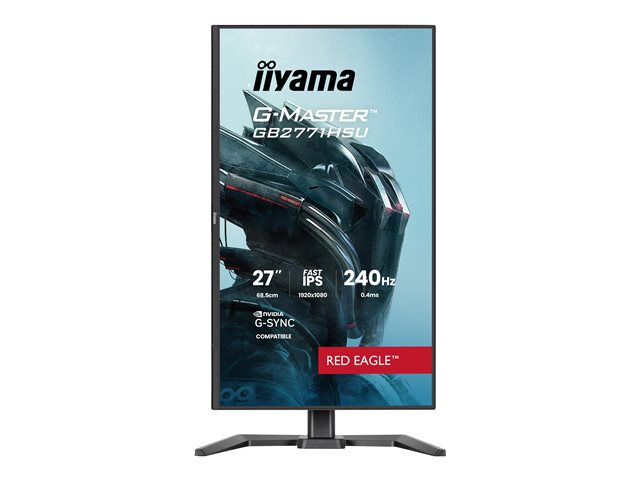 IIYAMA GB2771HSU-B1 27inch Fast IPS Gaming G-Master Red Eagle FreeSync Premium G-Sync Compatible 1920x1080 240Hz 350cd/m