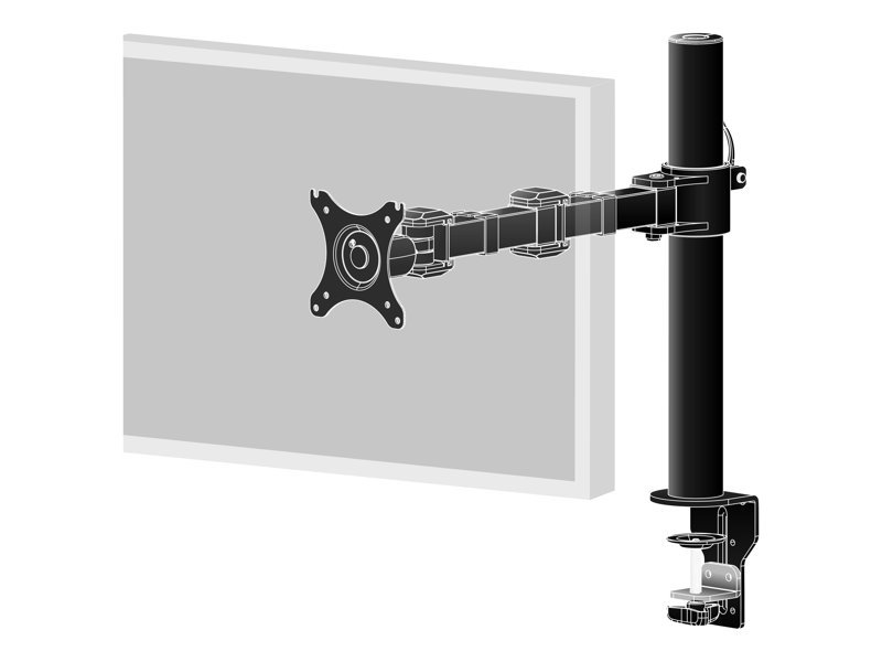 IIYAMA DS1001C-B1 Flexible desk mount for single monitor 10-30Zoll VESA 75x75/100x100mm 1-10kg (P)