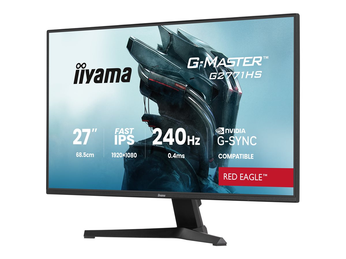 IIYAMA G2771HS-B1 27inch Fast IPS Gaming G-Master Red Eagle FreeSync Premium G-Sync Compatible 1920x1080 240Hz 350cd/m