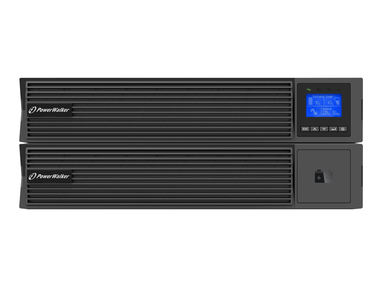 POWERWALKER UPS On-Line VFI 1500 ICR IOT 1/1 phase 1500VA PF1 8x IEC C13 outlets USB/RS232 LCD Rack
